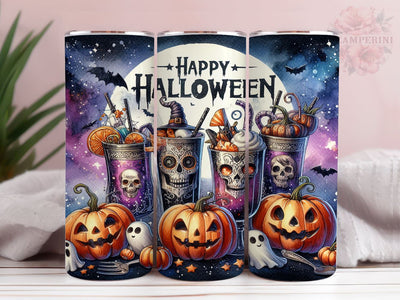 Happy Halloween Spooky 20oz Tumbler Wrap PNG, Halloween Pumpkin Tumbler Png, Straight & Tapered Tumbler Wrap, Instant Digital Download Sublimation Li Zamperini 