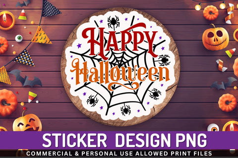 Happy halloween Stickers Design Sublimation Regulrcrative 