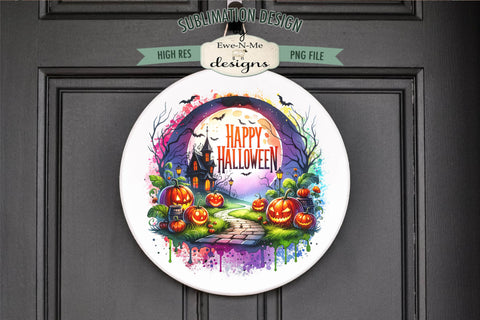 Happy Halloween Sublimation Designs | Four Halloween PNG Sublimation Ewe-N-Me Designs 