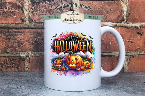 Happy Halloween Sublimation Designs | Four Halloween PNG Sublimation Ewe-N-Me Designs 