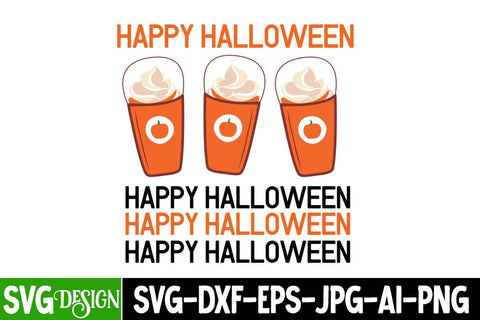 Happy Halloween SVG Cut File, Happy Halloween SVG Design ,Halloween SVG Cut File, Halloween SVG bundle, Halloween Quotes SVG ,Halloween SVG Sublimation Design, Trick or Treat SVG SVG BlackCatsMedia 