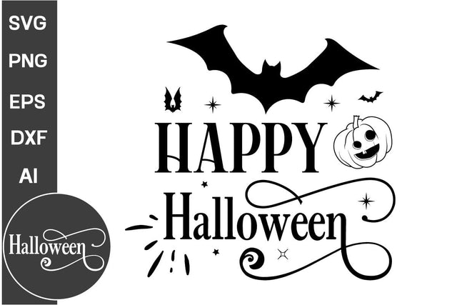 Happy Halloween SVG Cut File, SVGs, Food & Drink, Print & Cut, Quotes and Sayings SVG DesignPlante 503 