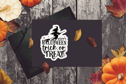 Happy halloween trick Stickers Design Sublimation Regulrcrative 