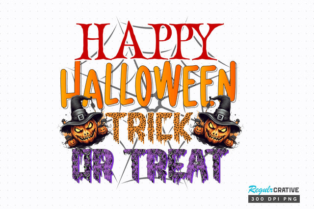 Happy halloween trick Sublimation Design Sublimation Regulrcrative 