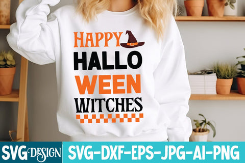 Happy Halloween Witches SVG Design,Halloween SVG Quotes,Halloween PNG, Halloween SVG SVG BlackCatsMedia 