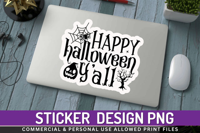 Happy halloween yall Stickers Design Sublimation Regulrcrative 