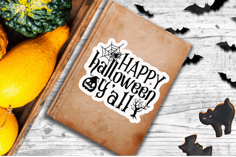 Happy halloween yall Stickers Design Sublimation Regulrcrative 