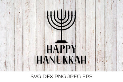 Happy Hanukkah SVG. Menorah candle SVG LaBelezoka 