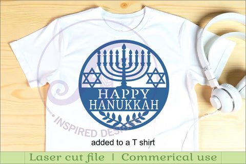 Happy Hanukkah wall sign svg laser cut SVG APInspireddesigns 