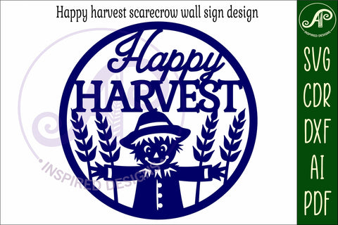 Happy harvest wall sign svg laser cut file SVG APInspireddesigns 
