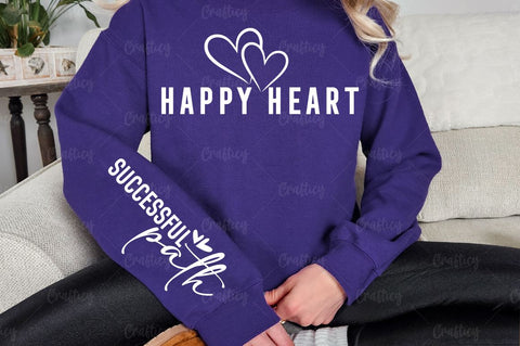 Happy heart Sleeve SVG Design SVG Designangry 