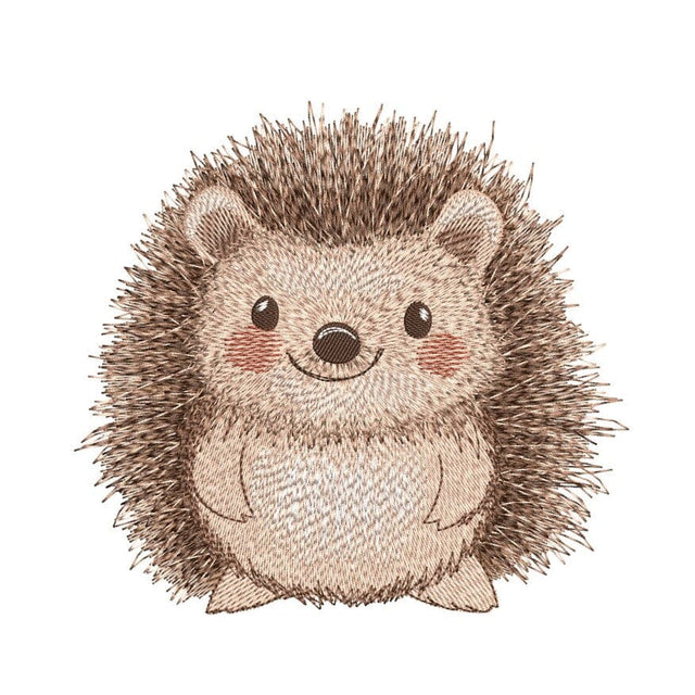 Happy Hedgehog Embroidery Design, Cute Forest Animal Machine Embroidery File, 3 sizes, Instant Download Embroidery/Applique DESIGNS Nino Nadaraia 