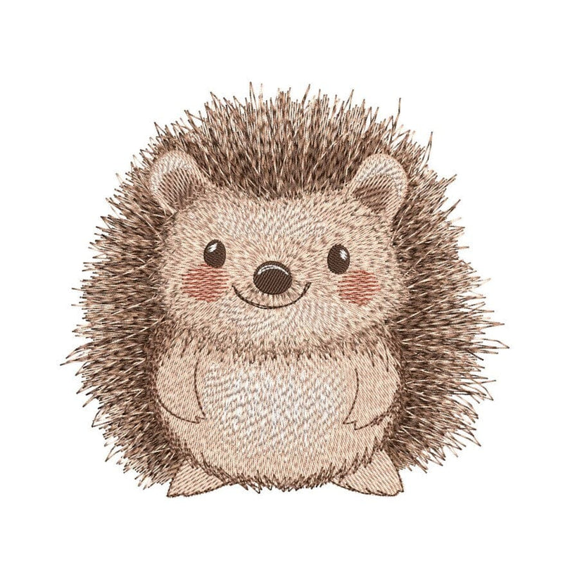 Happy Hedgehog Embroidery Design, Cute Forest Animal Machine Embroidery File, 3 sizes, Instant Download Embroidery/Applique DESIGNS Nino Nadaraia 