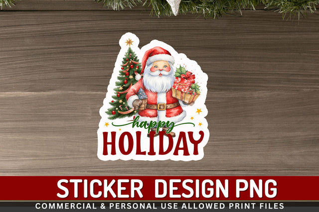 Happy holiday Stickers Design Sublimation Regulrcrative 