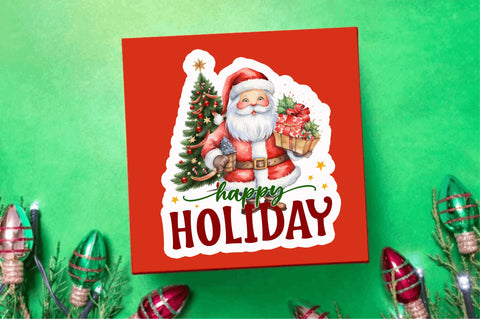 Happy holiday Stickers Design Sublimation Regulrcrative 