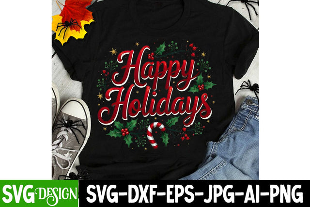 Happy Holiday Sublimation PNG, Christmas Sublimation PNG,Christmas Shirt PNG, Christmas Sublimation Bundle, Merry Christmas Sublimation PNG ,Christmas SVG Sublimation BlackCatsMedia 