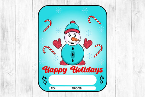 Happy Holidays, Christmas Money Card PNG Sublimation CraftLabSVG 
