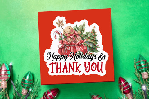 Happy holidays & Stickers Design Sublimation Regulrcrative 