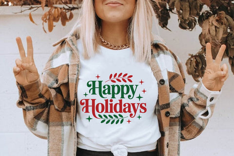 Happy Holidays SVG Angelina750 