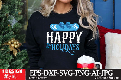 Happy Holidays SVG Cut File ,Winter T-shirt Design,Winter SVG SVG Insomnia Std 