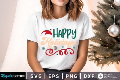 Happy holidays Svg Design SVG Regulrcrative 