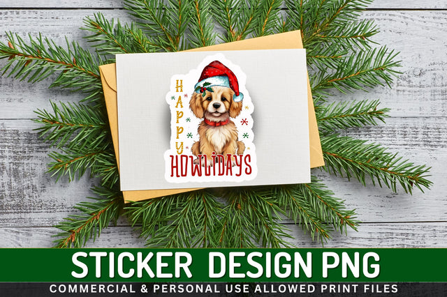 Happy howlidays Sticker Design Sublimation Regulrcrative 