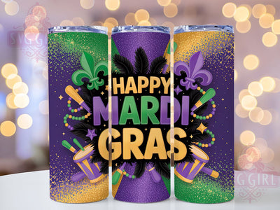 Happy Mardi Gras Celebration Tumbler, Carnival Celebration Wrap, Festive Party Cup, 20oz Sublimation Wrap, New Orleans Celebration Tumbler, Colorful Mardi Gras Design Cup, Mardi Gras Party Theme Wrap Sublimation SvggirlplusArt 