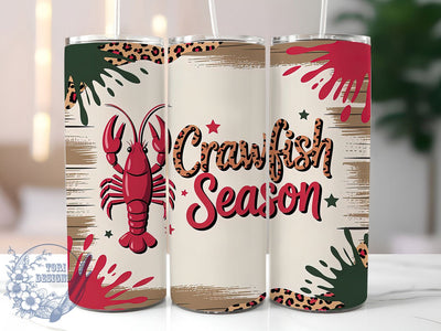 Happy Mardi Gras Crawfish Tumbler, Happy Mardi Gras Wrap, Carnival Celebration Cup, 20oz Sublimation Wrap, New Orleans Crawfish Tumbler, Festive Seafood Design Cup, Mardi Gras Crawfish Theme Wrap Sublimation ToriDesigns 