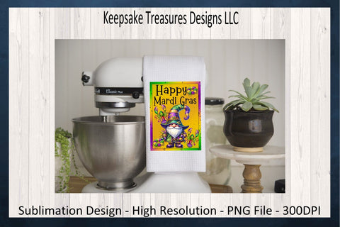 Happy Mardi Gras Garden Flag, Sublimation PNG Design, Mardi Gras Celebration, Digital Download, PNG Printable Sublimation Keepsake Treasures Designs LLC. 
