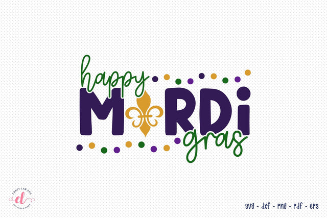Happy Mardi Gras - Mardi Gras SVG Design SVG CraftLabSVG 