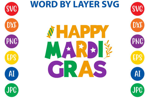 Happy Mardi Gras SVG DESIGN SVG Rafiqul20606 