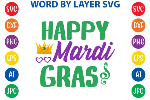 Happy Mardi Gras SVG DESIGN SVG Rafiqul20606 