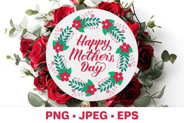 Happy Mothers Day. Floral round design sublimation Sublimation LaBelezoka 