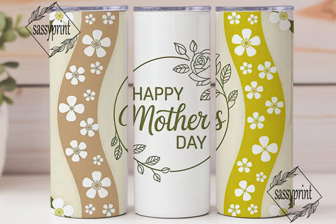 Happy Mother's Day Floral Tumbler Wrap Sublimation sassyprint 