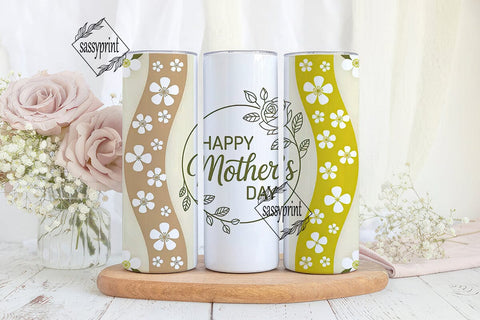 Happy Mother's Day Floral Tumbler Wrap Sublimation sassyprint 