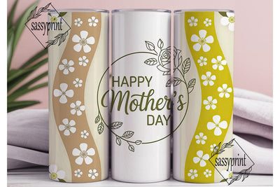 Happy Mother's Day Floral Tumbler Wrap Sublimation sassyprint 