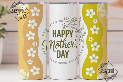 Happy Mother's Day Floral Tumbler Wrap Sublimation sassyprint 