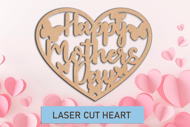Happy Mothers day heart svg laset cut, Mom gift papercut SVG AnastasiyaArtDesign 