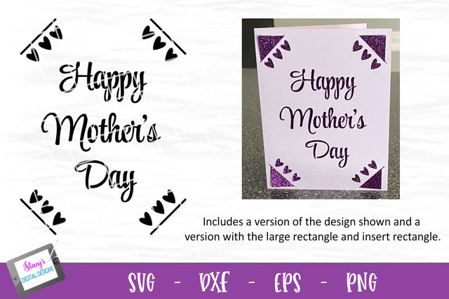 Happy Mother's Day Insert Card Design SVG Stacy's Digital Designs 