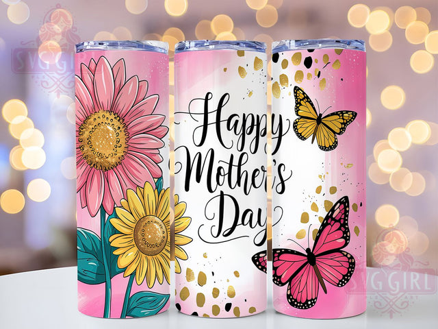 Happy Mother's Day Mom Life 20oz Tumbler, Mom Tumbler, Mom Life Tumbler, Mother's Day Gift, Happy Mother's Day Tumbler, 20oz Sublimation Wrap, Gift for Mom Sublimation SvggirlplusArt 