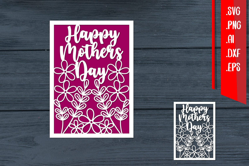 Happy Mothers Day, Mother Day Papercut SVG zafrans studio 