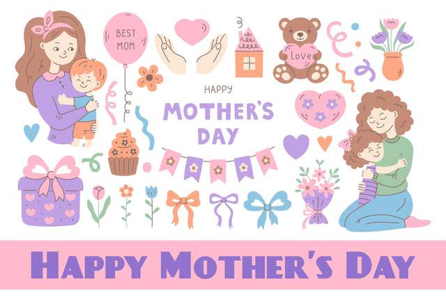 Happy Mother's Day PNG Clipart Sublimation Rin Green 