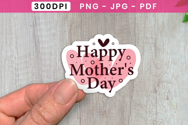 Happy Mother's Day Printable Sticker Sublimation CraftLabSVG 