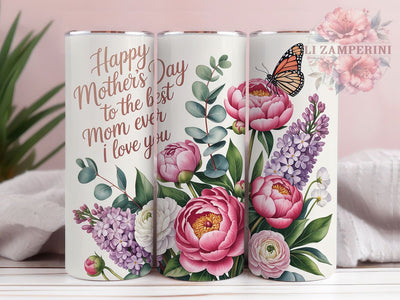 Happy Mother’s Day Seamless 20oz Tumbler, Best Mom Ever Tumbler, Sublimation Wrap, 20oz Tumbler Design, Mother’s Day Gift, PNG Tumbler Wrap, Mom Quote Sublimation Li Zamperini 