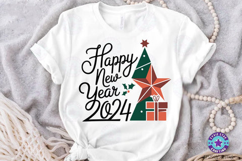Happy new year 2024, Christmas Quote SVG Design, Christmas Sublimation T-shirt SVG FiveStarCrafting 