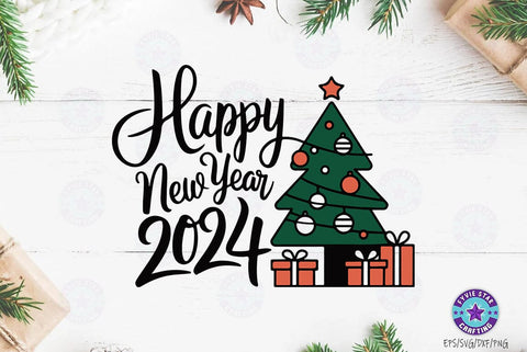 Happy new year 2024, Christmas SVG Design, Christmas Holidays T-shirt SVG FiveStarCrafting 