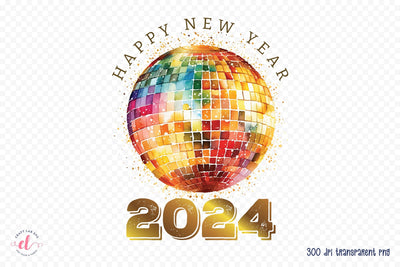 Happy New Year 2024 PNG Sublimation SVG CraftLabSVG 