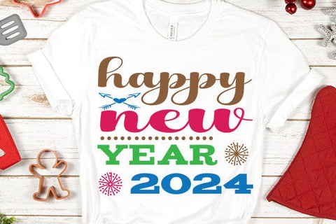 happy new year 2024 SVG Angelina750 