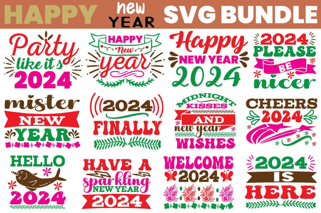 Happy New Year 2024 SVG Angelina750 