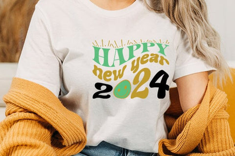 happy new year 2024 SVG Angelina750 